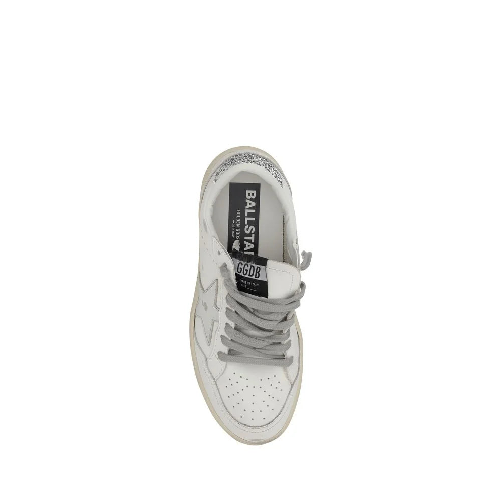 Golden Goose Silver Calf Leather Bos Taurus Low Top Sneakers