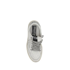Golden Goose Silver Calf Leather Bos Taurus Low Top Sneakers