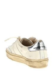 Golden Goose Silver Lamb Leather Low Top Sneakers - EU41/US11