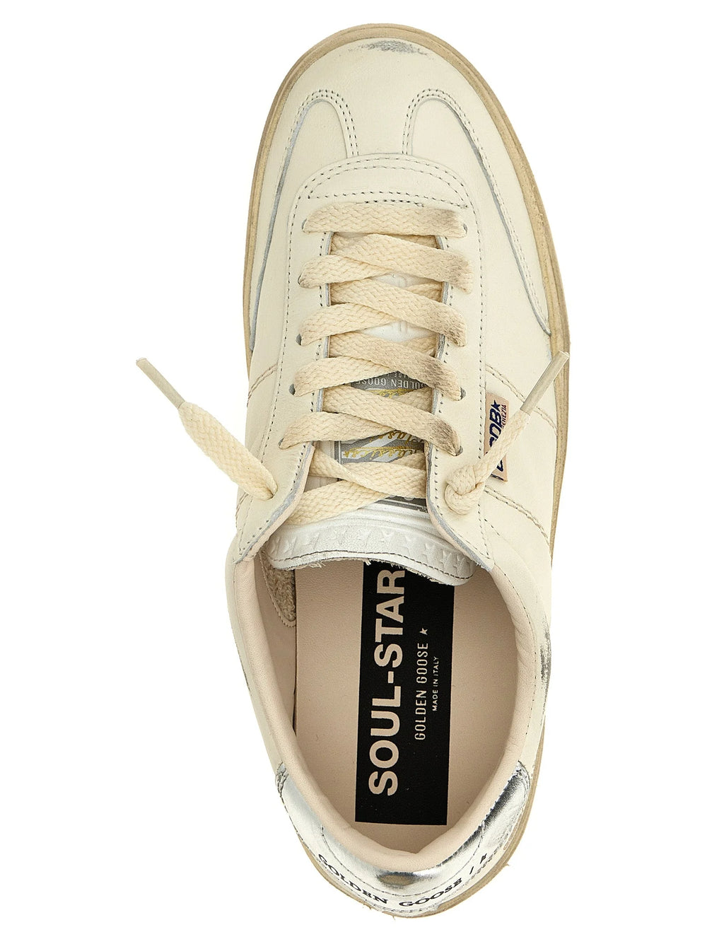 Golden Goose Silver Lamb Leather Low Top Sneakers - EU41/US11