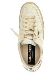 Golden Goose Silver Lamb Leather Low Top Sneakers - EU41/US11