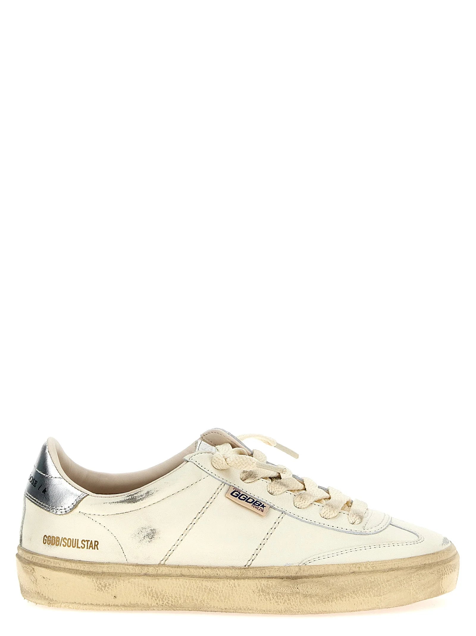 Golden Goose Silver Lamb Leather Low Top Sneakers - EU41/US11
