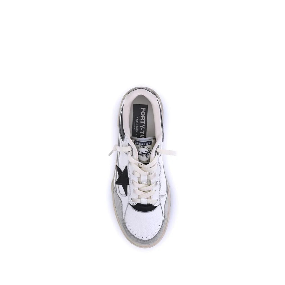 Golden Goose White Calf Leather Bos Taurus Chunky Sneakers