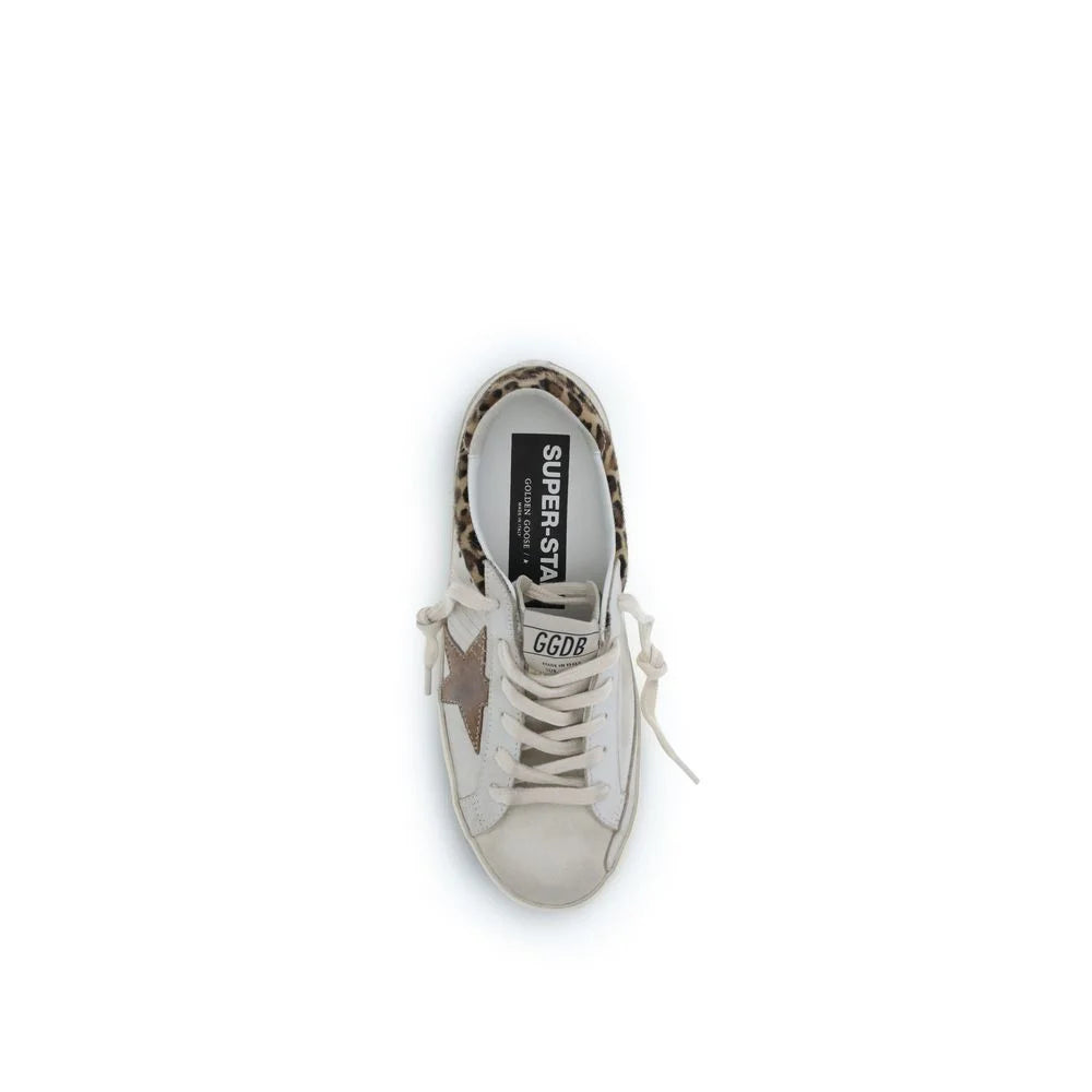 Golden Goose White Calf Leather Bos Taurus Low Top Sneakers