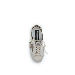 Golden Goose White Calf Leather Bos Taurus Low Top Sneakers