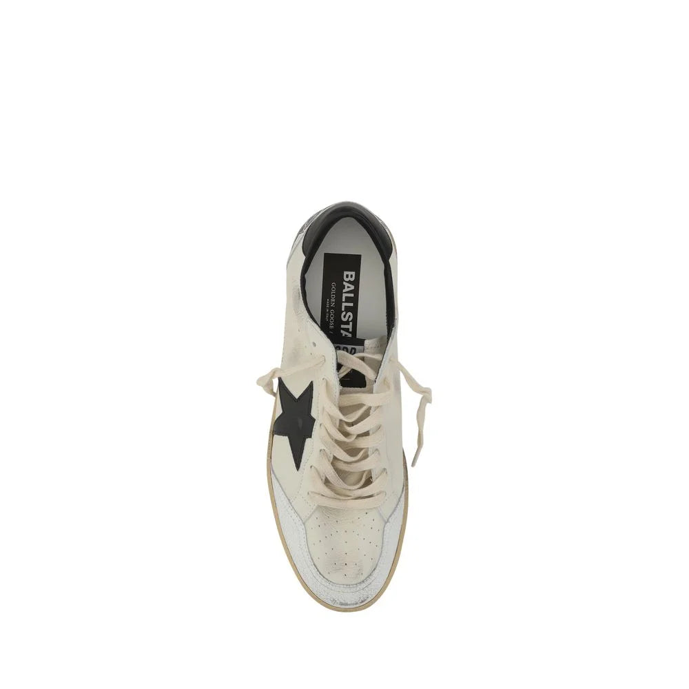 Golden Goose White Calf Leather Bos Taurus Low Top Sneakers - EU43/US10