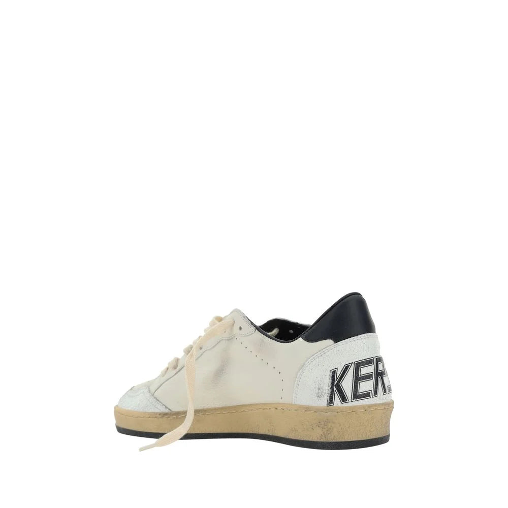 Golden Goose White Calf Leather Bos Taurus Low Top Sneakers - EU43/US10