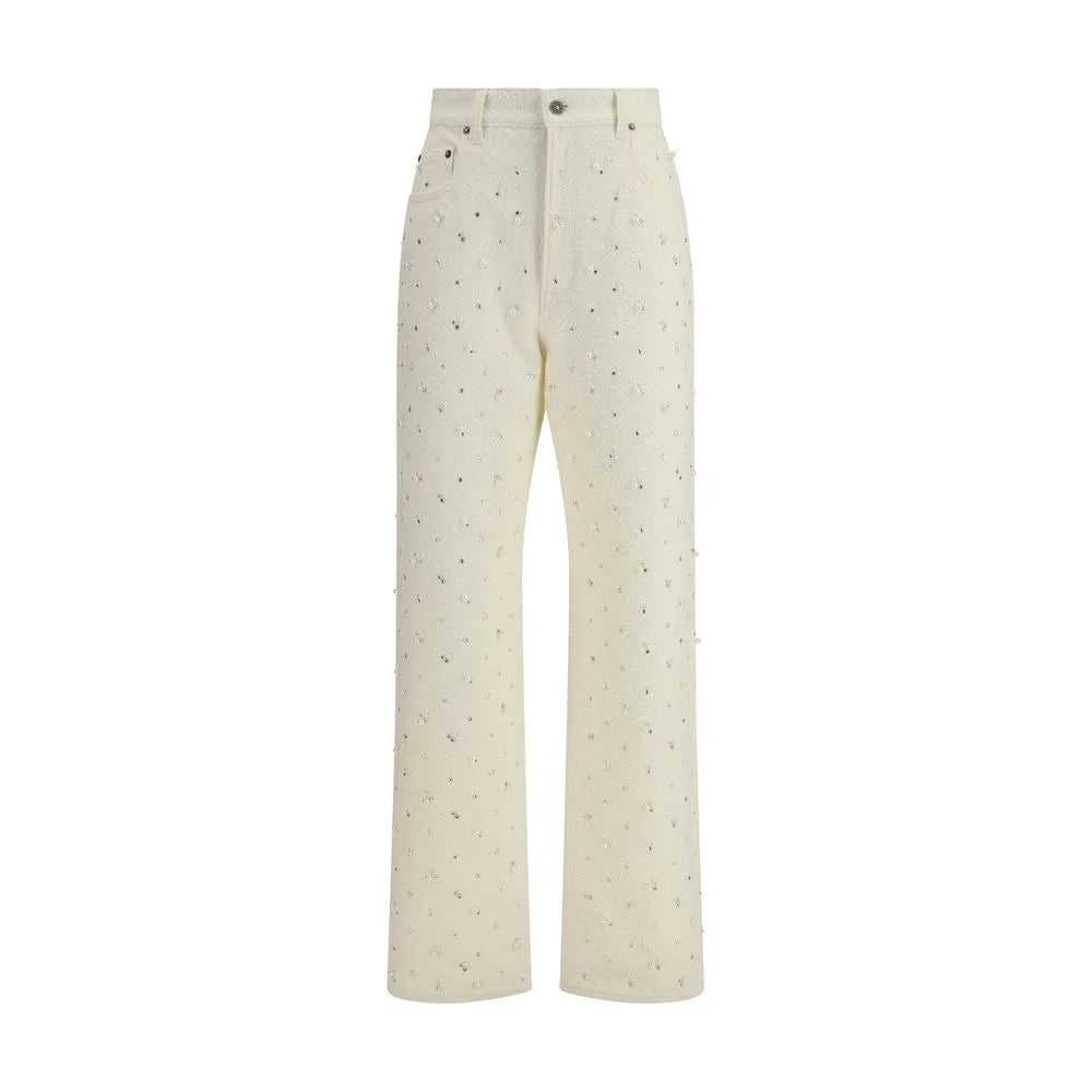 Golden Goose White Cotton Casual Pants
