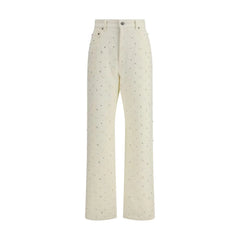 Golden Goose White Cotton Casual Pants