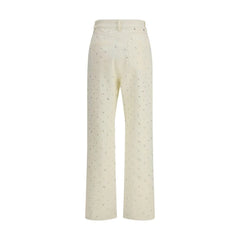 Golden Goose White Cotton Casual Pants