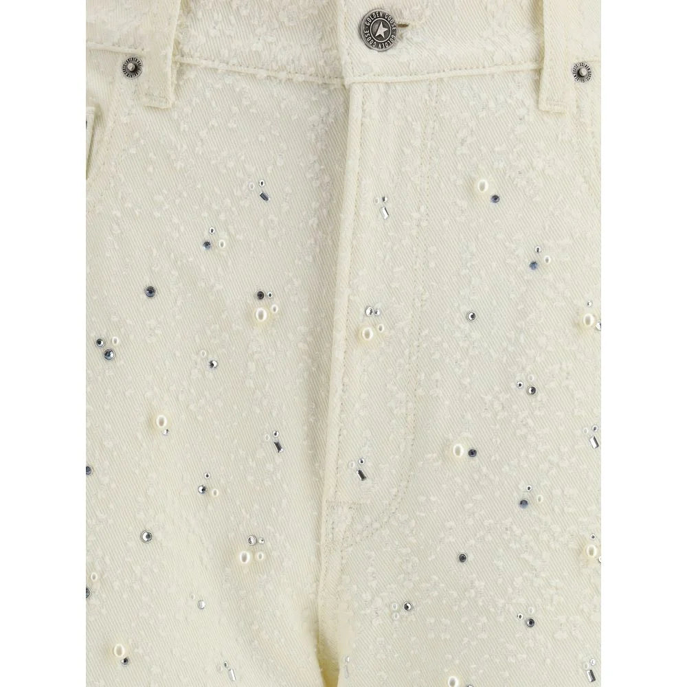 Golden Goose White Cotton Casual Pants