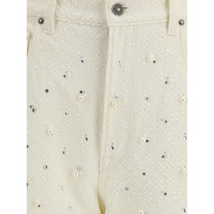 Golden Goose White Cotton Casual Pants