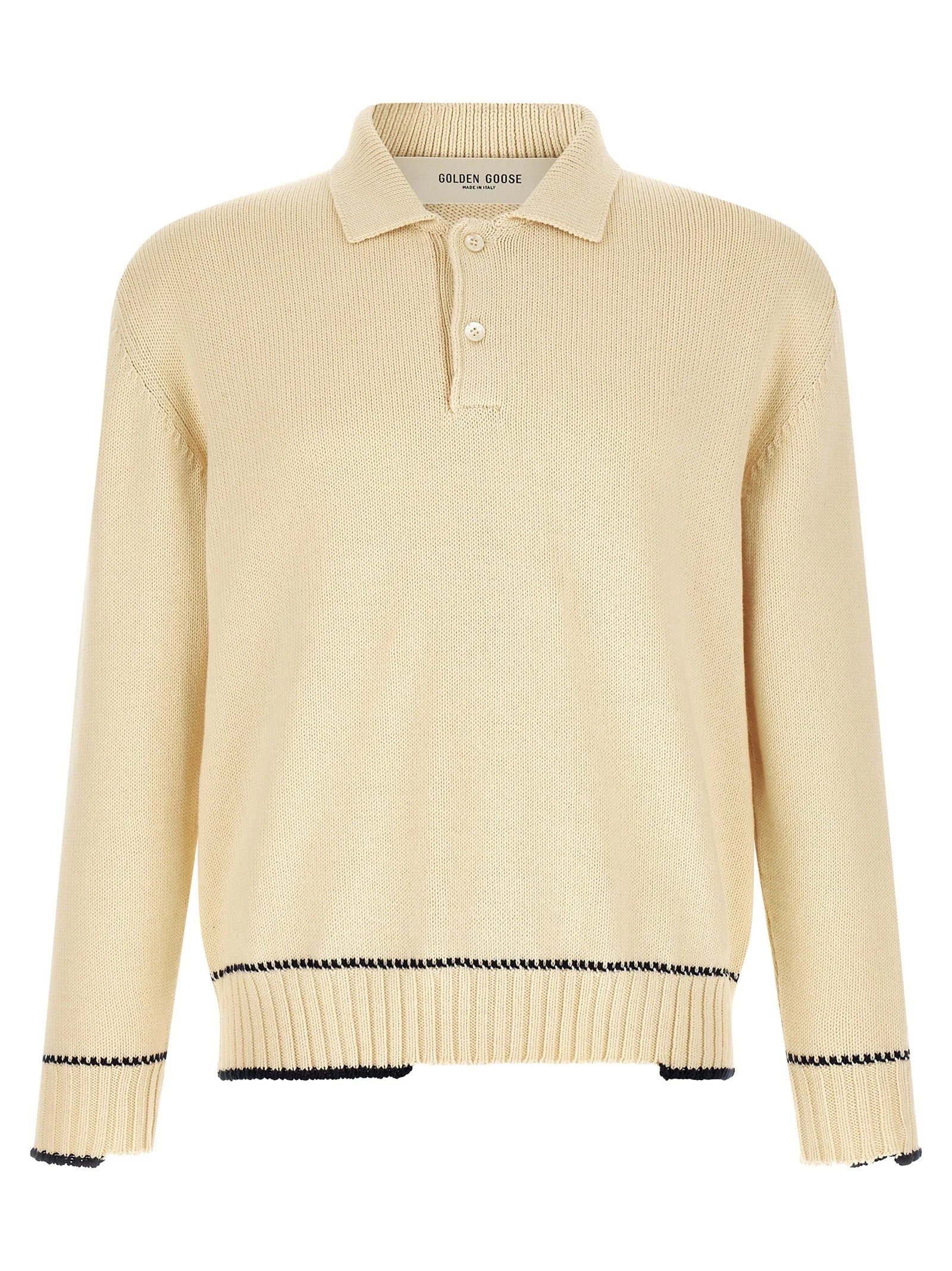 Golden Goose White Cotton Polo Shirt - S
