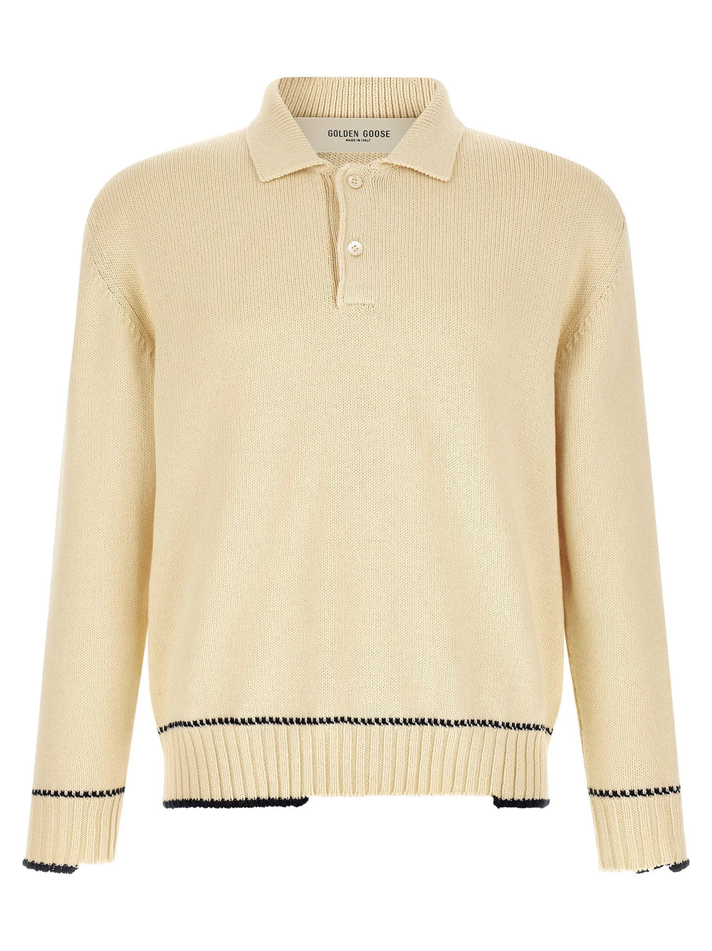 Golden Goose White Cotton Polo Shirt - S