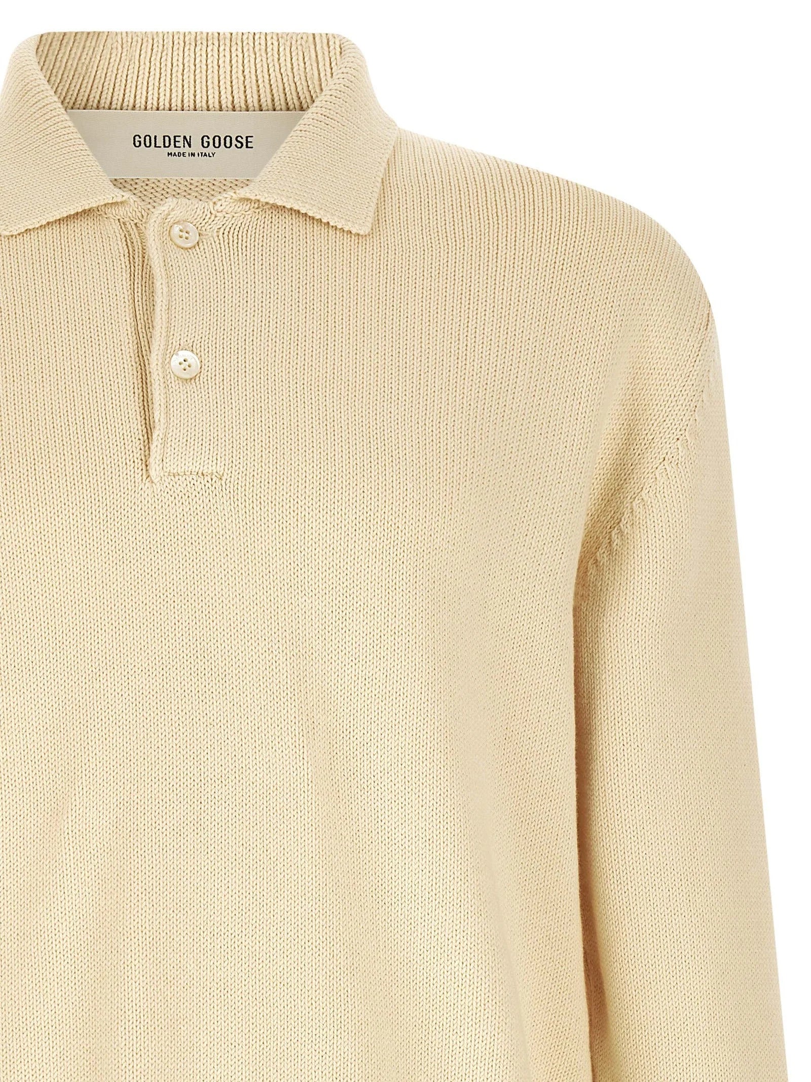 Golden Goose White Cotton Polo Shirt - S