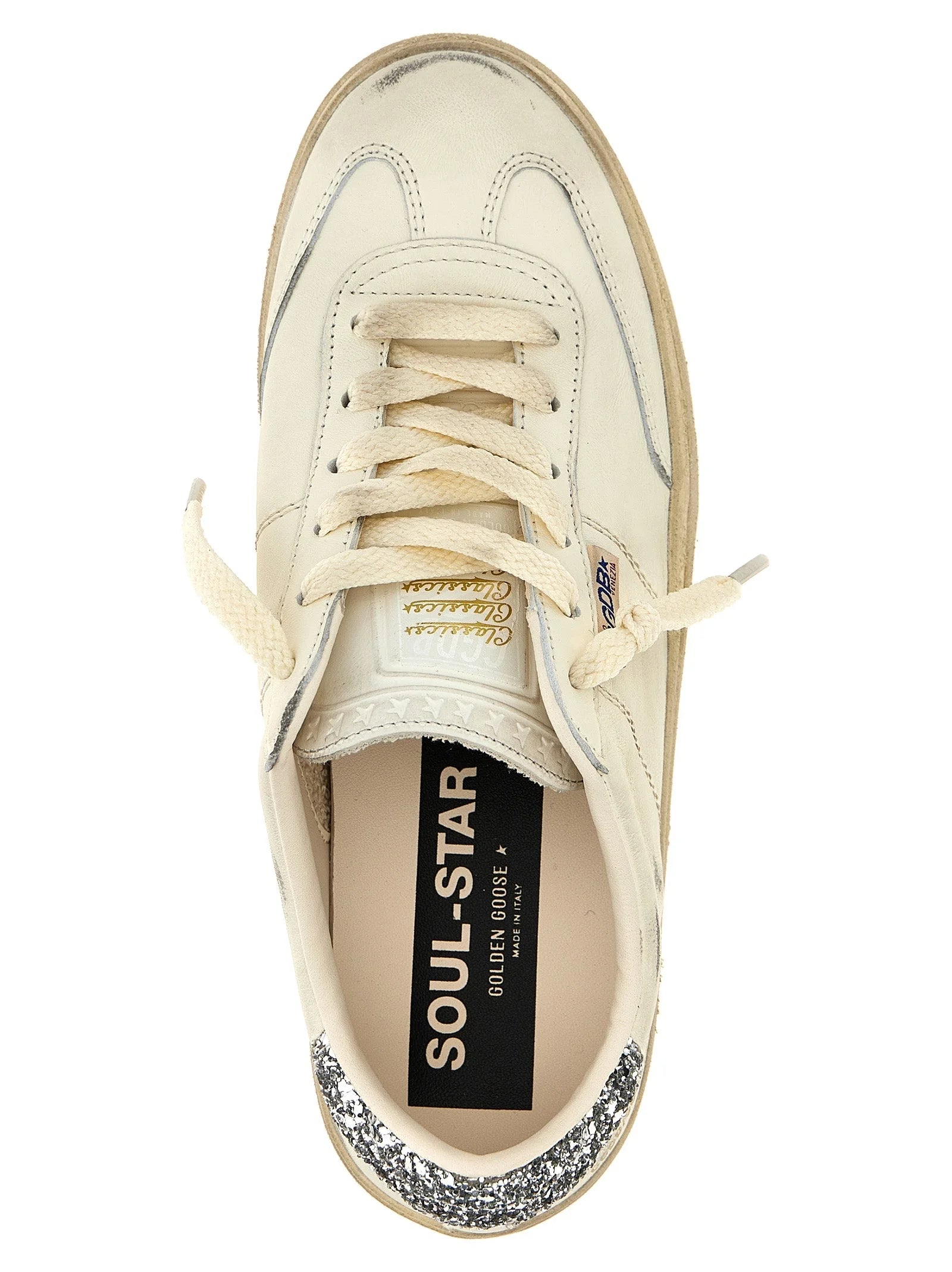 Białe sneakersy Golden Goose ze skóry jagnięcej, niski profil - EU40/US10