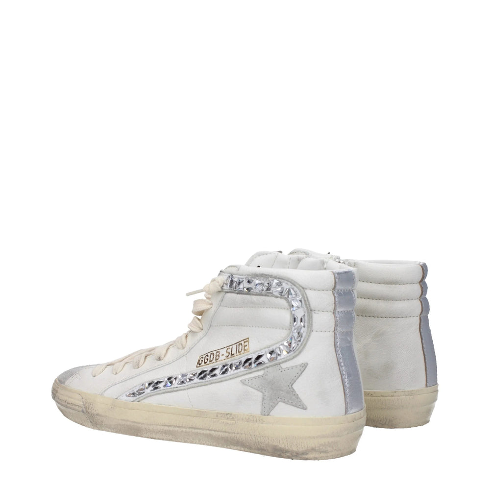 Golden Goose White Leather High Tops - EU40/US10