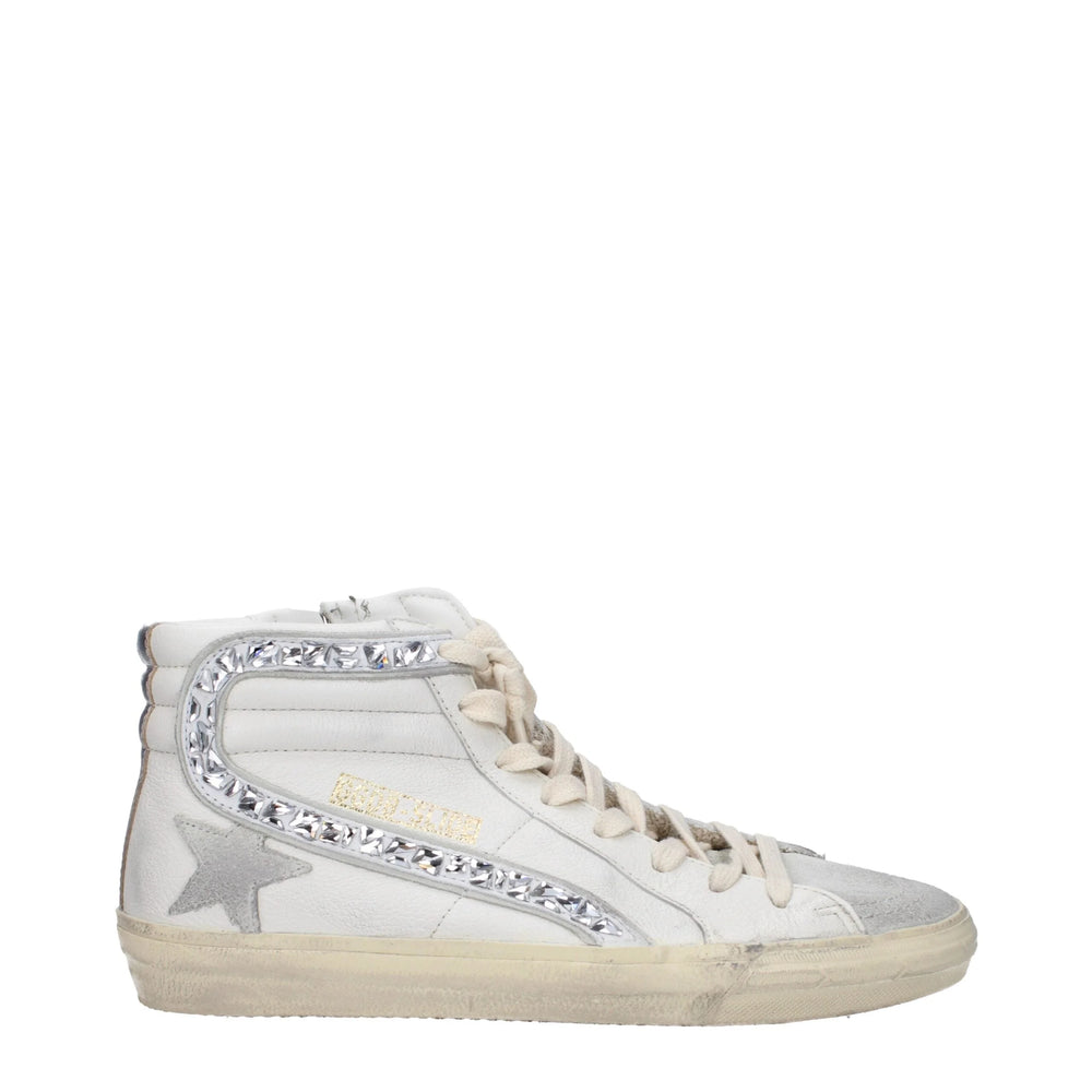 Golden Goose White Leather High Tops - EU40/US10