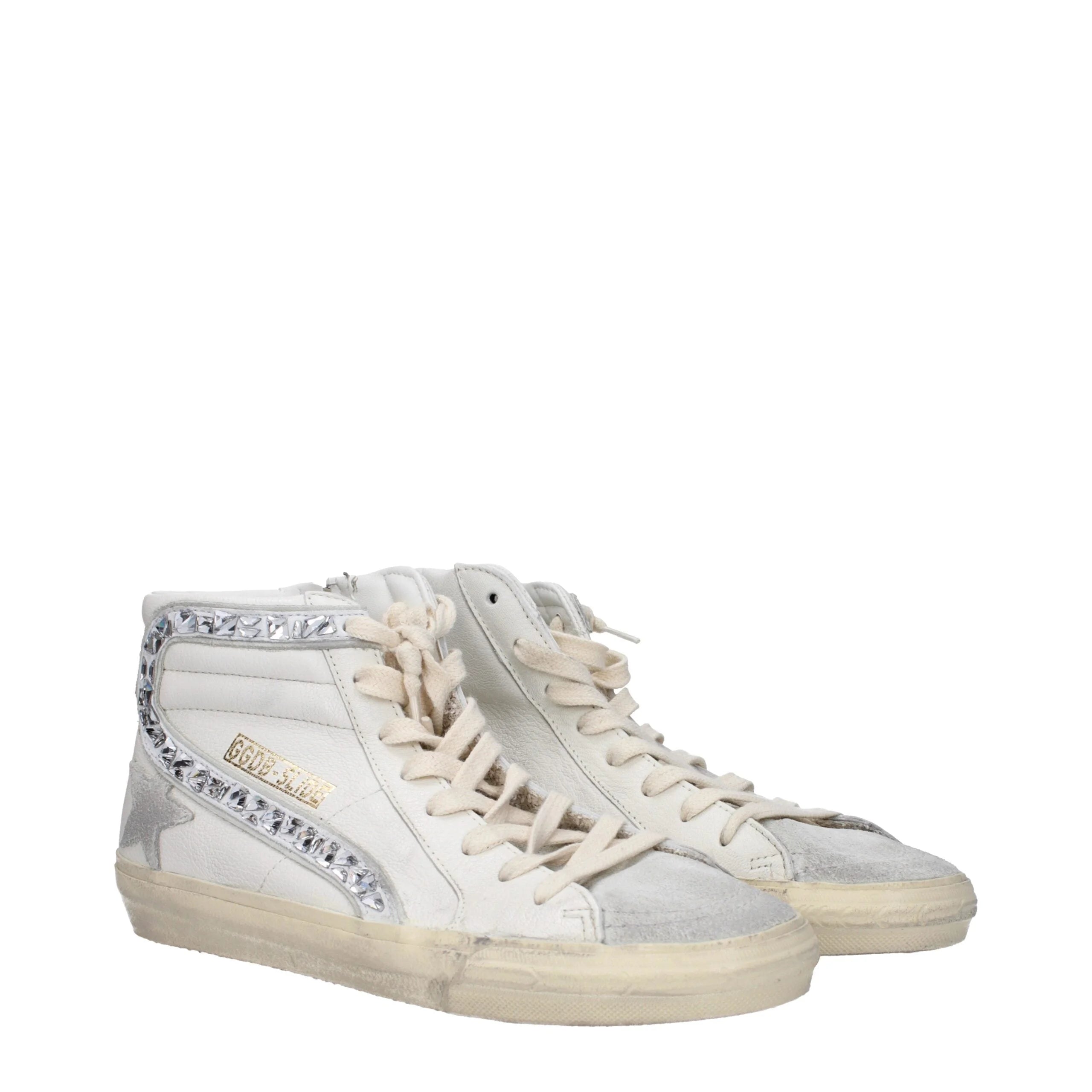 Golden Goose White Leather High Tops - EU40/US10