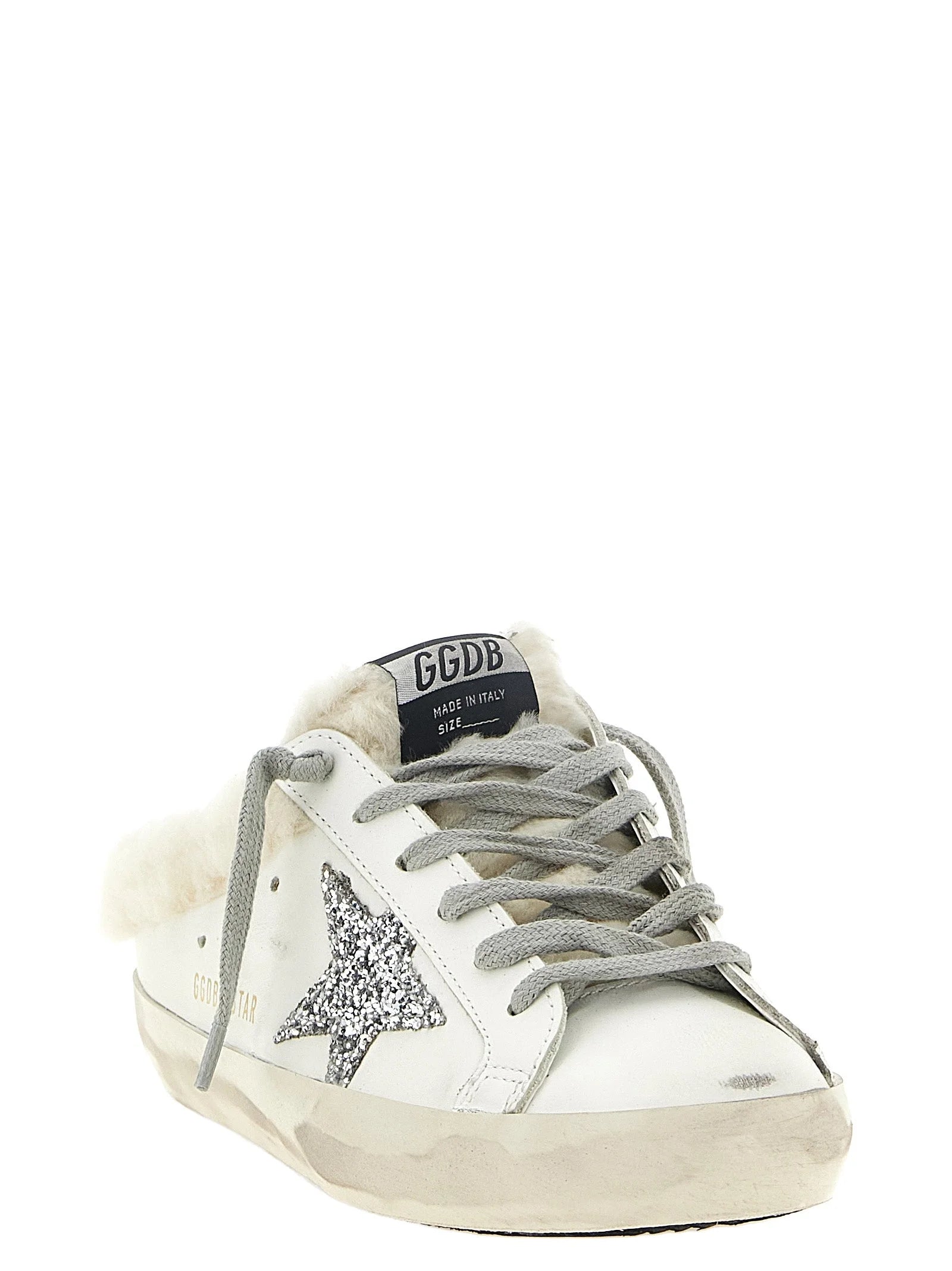 Golden Goose White Leather Slides
