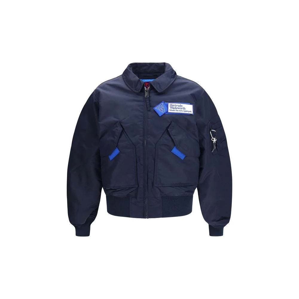 GR10K Bomberjacke aus blauem Nylon