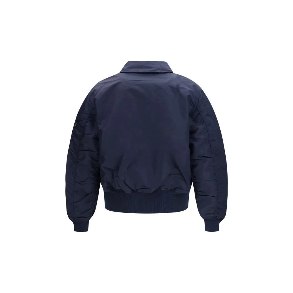 GR10K Bomberjacke aus blauem Nylon