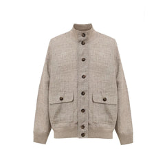 Gran Sasso Beige Linen Jackets & Coat - IT50 | L - Coats & Jackets