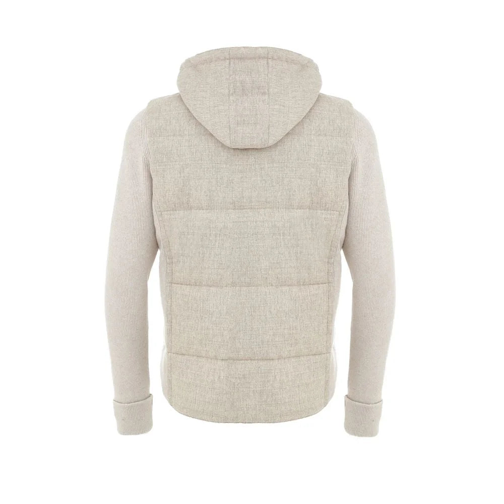 Gran Sasso Beige Wool Shell Jacket - IT50 | L - Sport Jackets