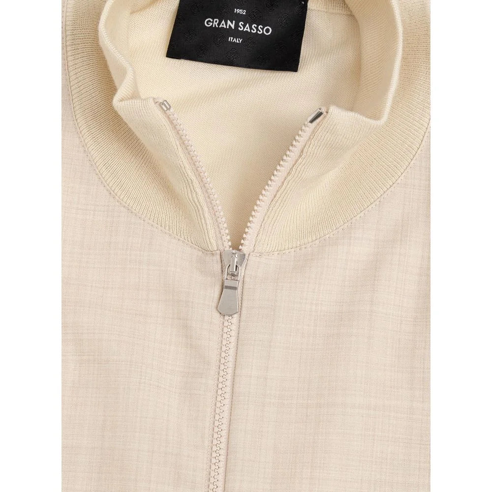 Gran Sasso Beige Wool T-Shirt - IT50 | L - Sweaters