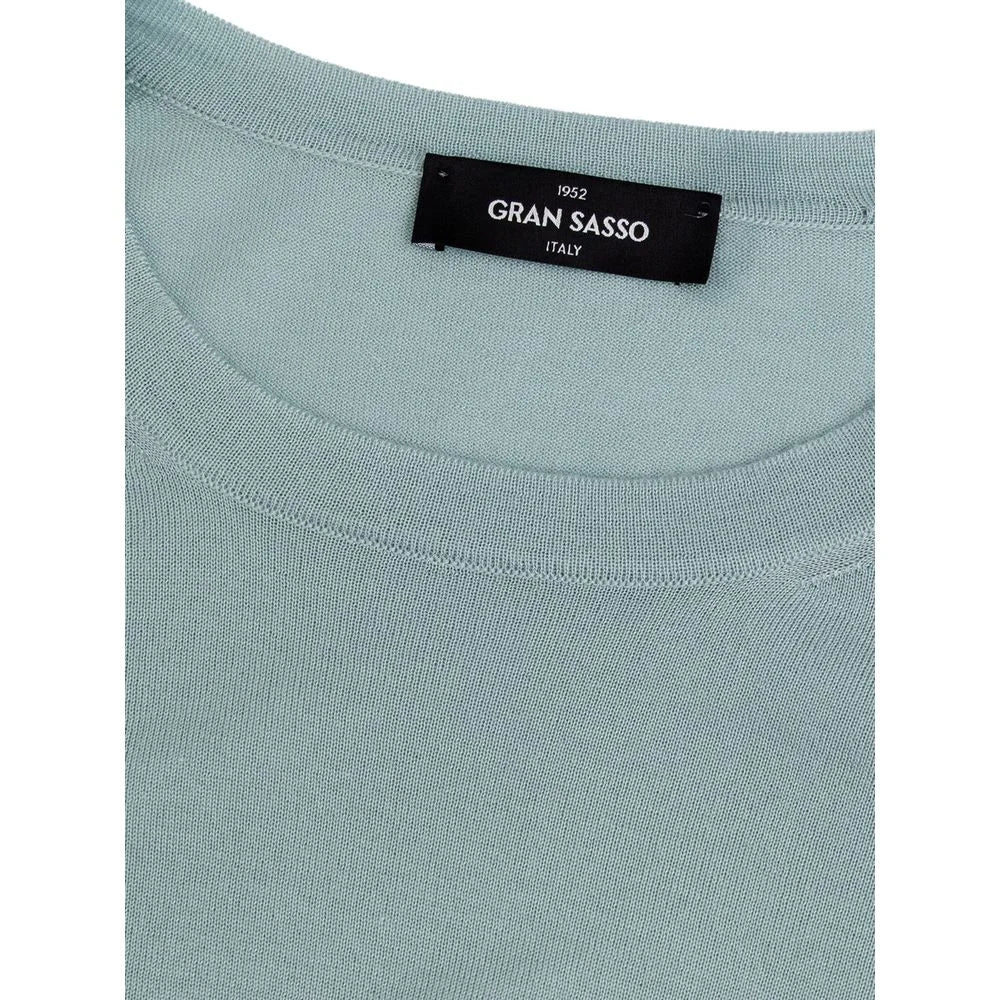 Gran Sasso Blue Cashmere Sweater - IT50 | L - Sweaters
