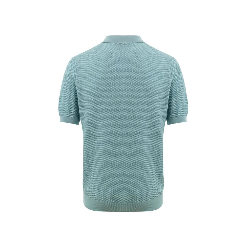 Gran Sasso Blue Cotton Polo Shirt - IT50 | L - Polos