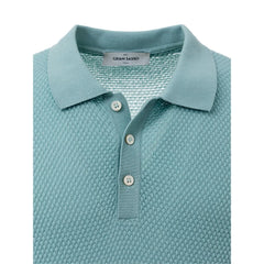 Gran Sasso Blue Cotton Polo Shirt - IT50 | L - Polos