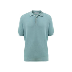 Gran Sasso Blue Cotton Polo Shirt - IT50 | L - Polos