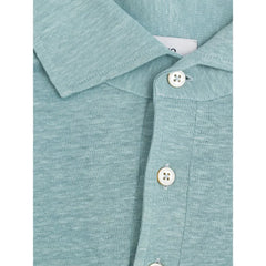 Gran Sasso Blue Linen Polo Shirt - IT50 | L - Polos