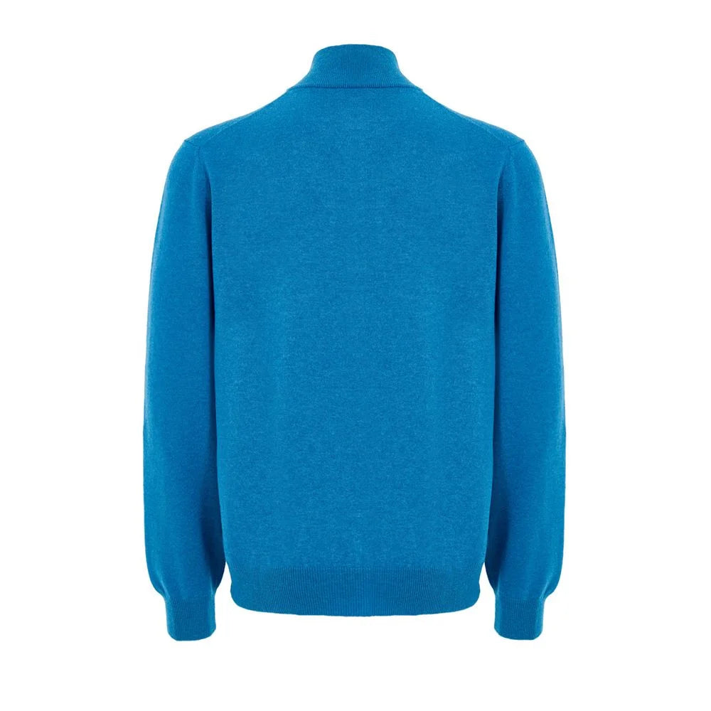 Gran Sasso Blue Wool Turtleneck