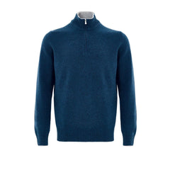 Gran Sasso Blue Wool Turtleneck - IT52 | XL