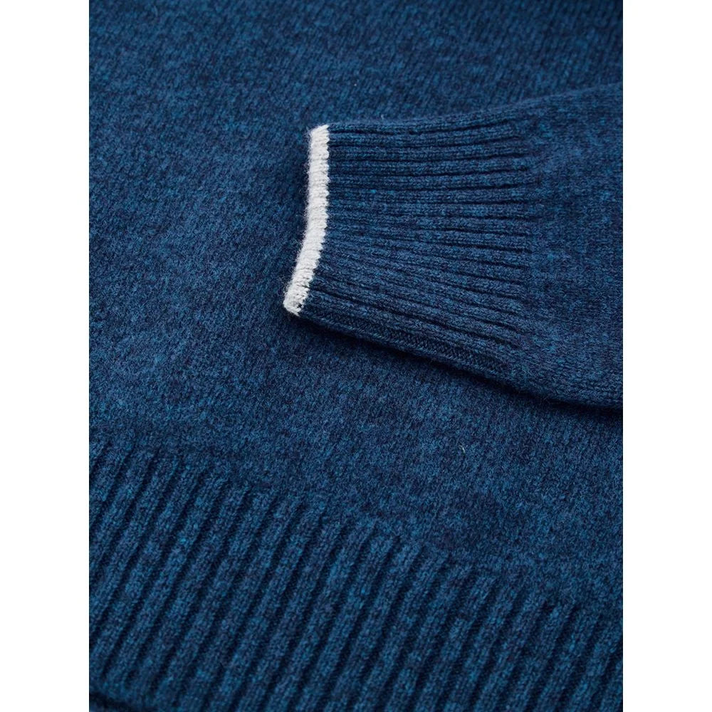Gran Sasso Blue Wool Turtleneck - IT52 | XL