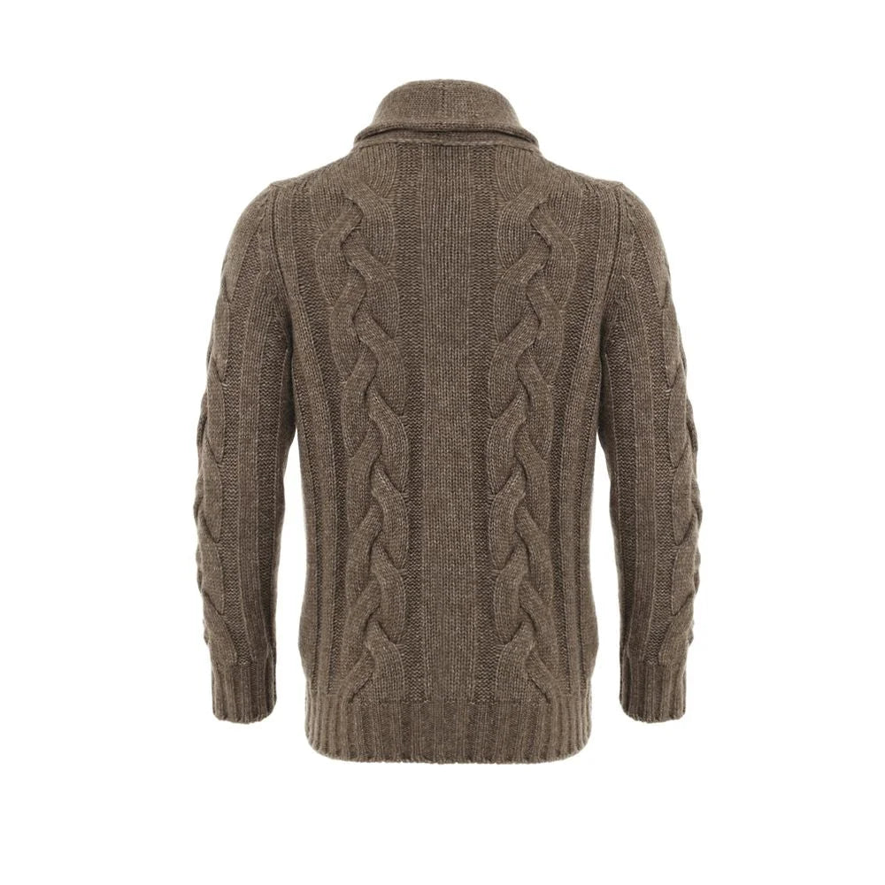 Gran Sasso Brown Wool Cardigan - IT50 | L