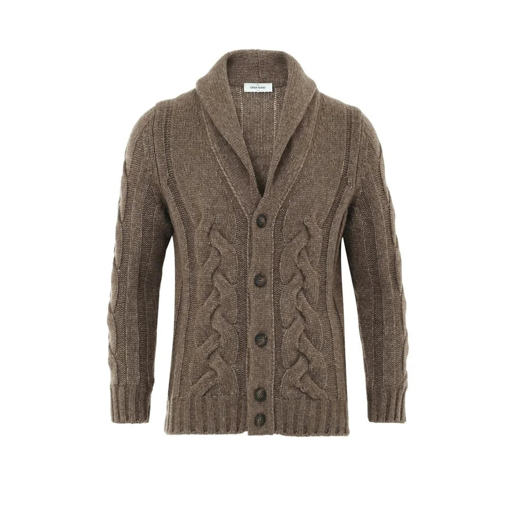 Gran Sasso Brown Wool Cardigan - IT50 | L