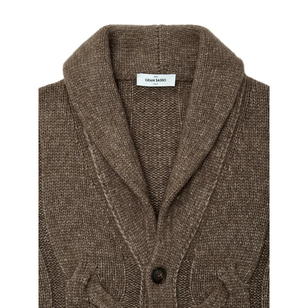 Gran Sasso Brown Wool Cardigan - IT50 | L