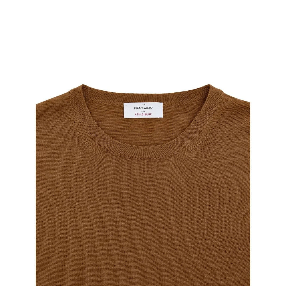 Gran Sasso Brown Wool Sweatshirt - IT50 | L