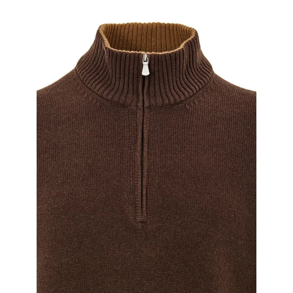 Gran Sasso Brown Wool Turtleneck - IT56 | 3XL