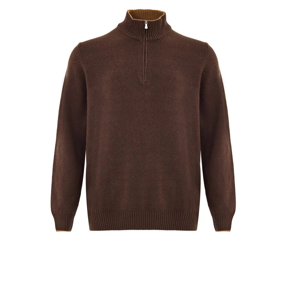 Gran Sasso Brown Wool Turtleneck - IT56 | 3XL