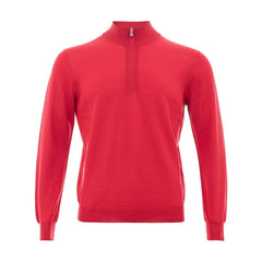 Gran Sasso Elegant Crimson Wool T-Shirt for Men - IT50 | L - Sweaters