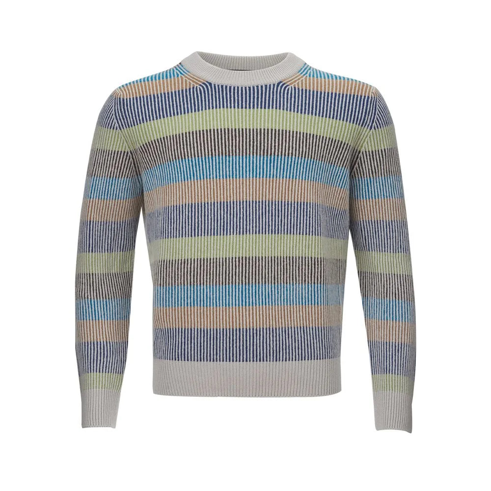 Gran Sasso Elegant Multicolor Cashmere Sweater for Men - IT50 | L - Sweaters