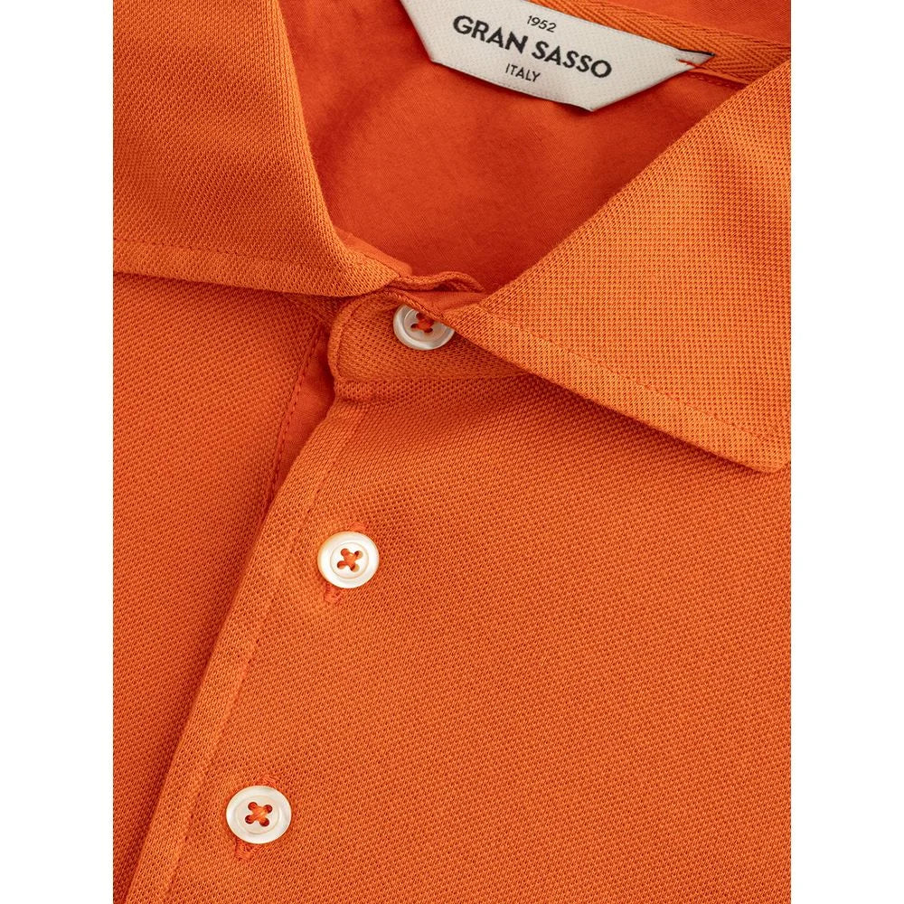 Gran Sasso Elegant Orange Cotton Polo for Men - IT50 | L - Polos