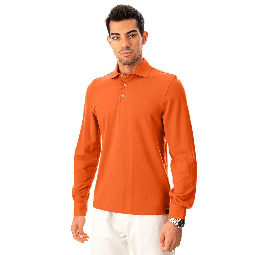 Gran Sasso Elegant Orange Cotton Polo for Men - IT50 | L - Polos