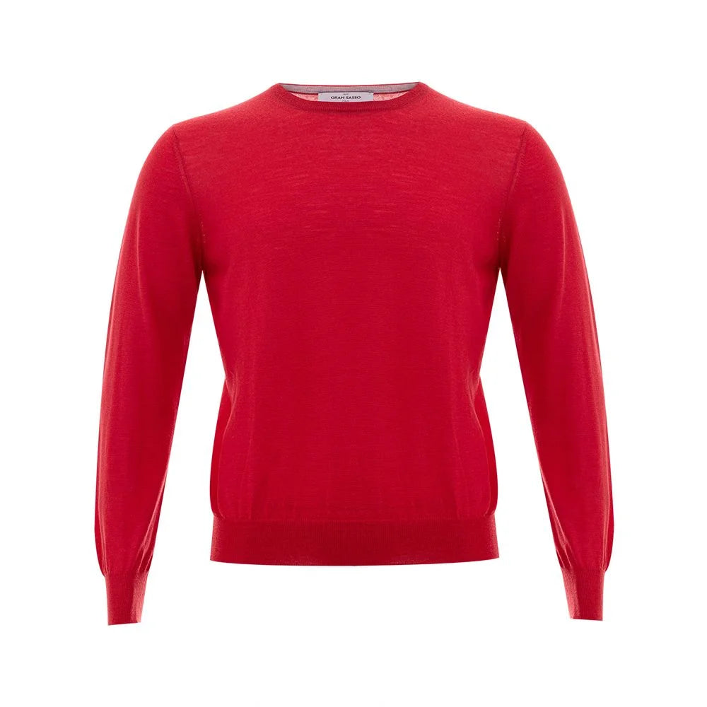 Gran Sasso Elegant Red Wool Sweater for Men - IT50 | L - Sweaters
