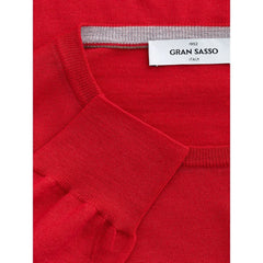 Gran Sasso Elegant Red Wool Sweater for Men - IT50 | L - Sweaters