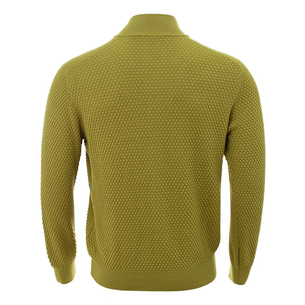 Gran Sasso Elegant Yellow Cotton Cardigan for Men - IT50 | L - Cardigans